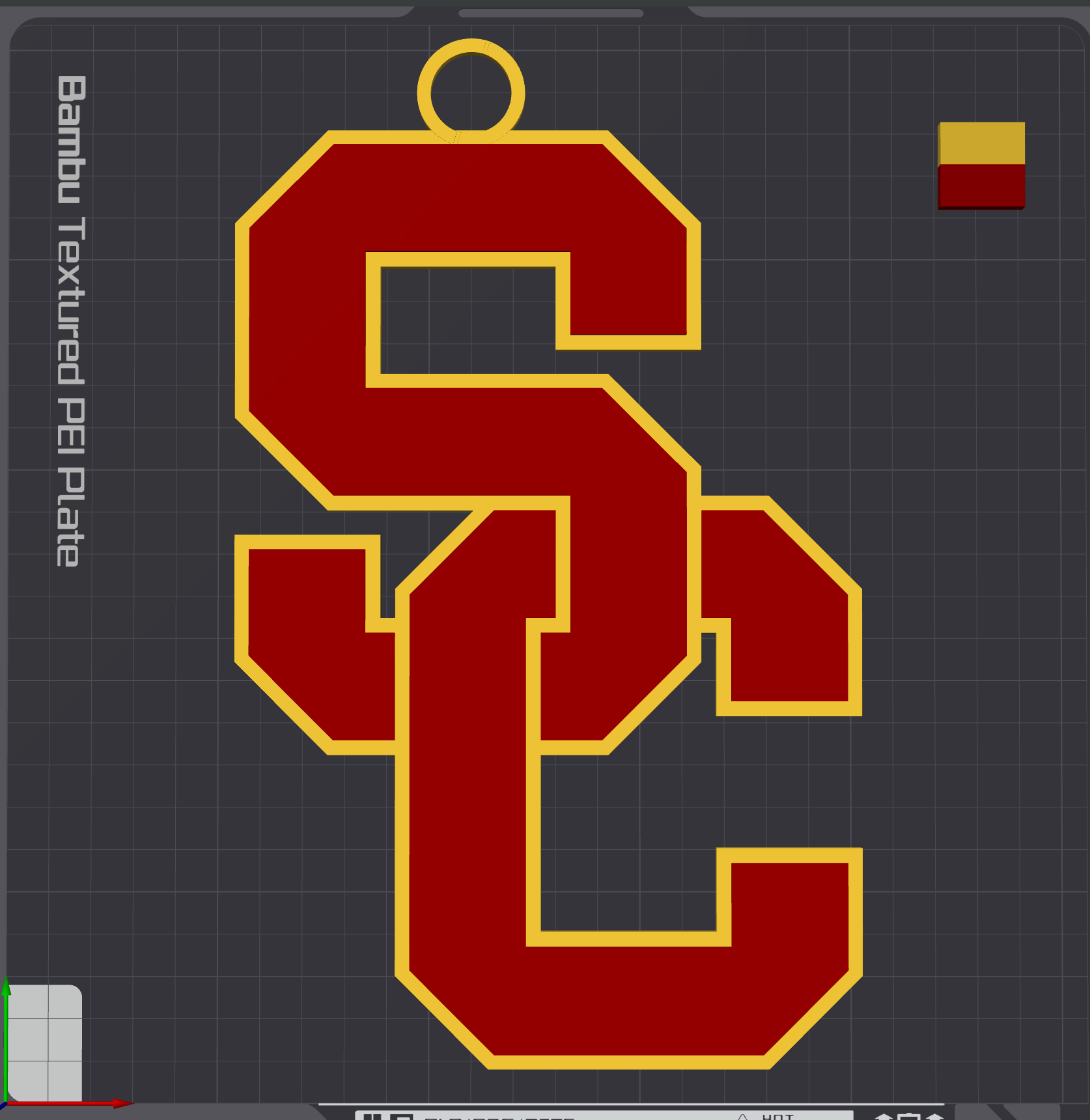 USC Trojans Oversized Necklace Logo