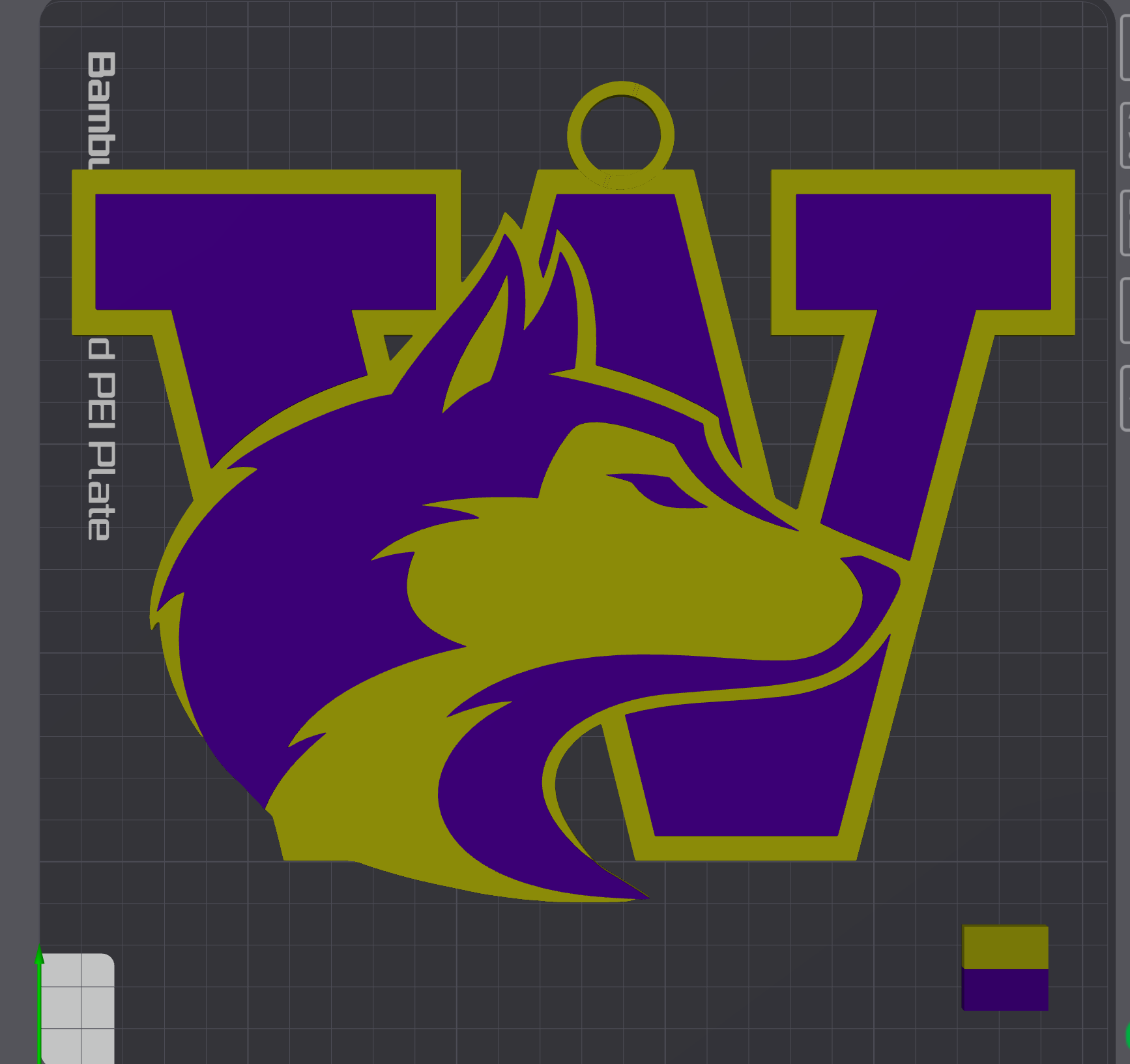 Washington Huskies Alternate Oversized Necklace Logo