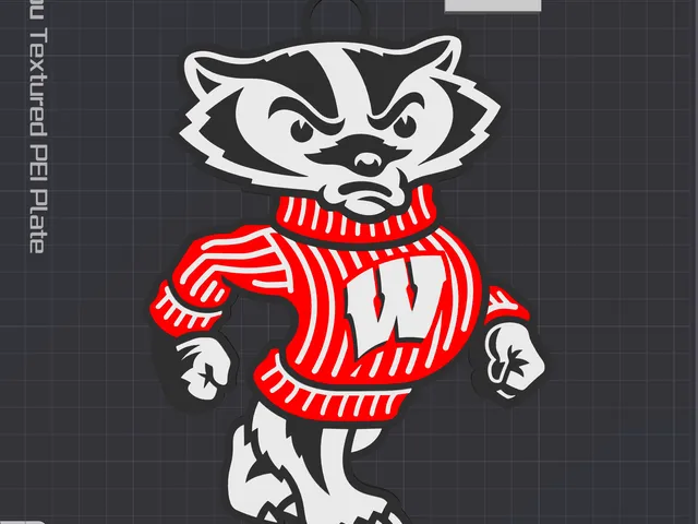 Wisconsin Badgers Alternate Oversized Necklace Logo