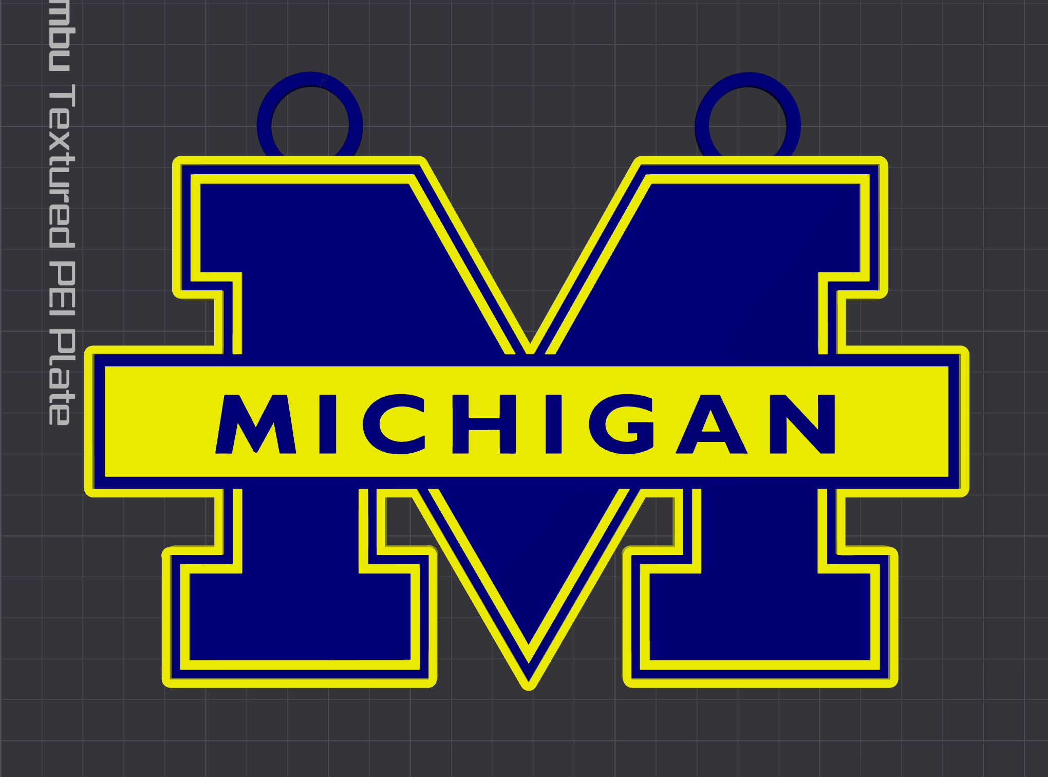Michigan Wolverines Oversized Necklace Logo
