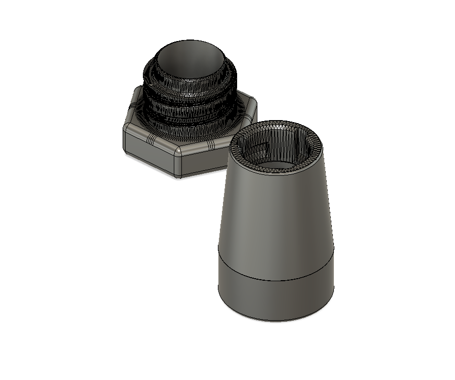Little Rocket Spigot - Little Rocket Barrel Adapter v0.7 for 16mm or similar OD Barrels