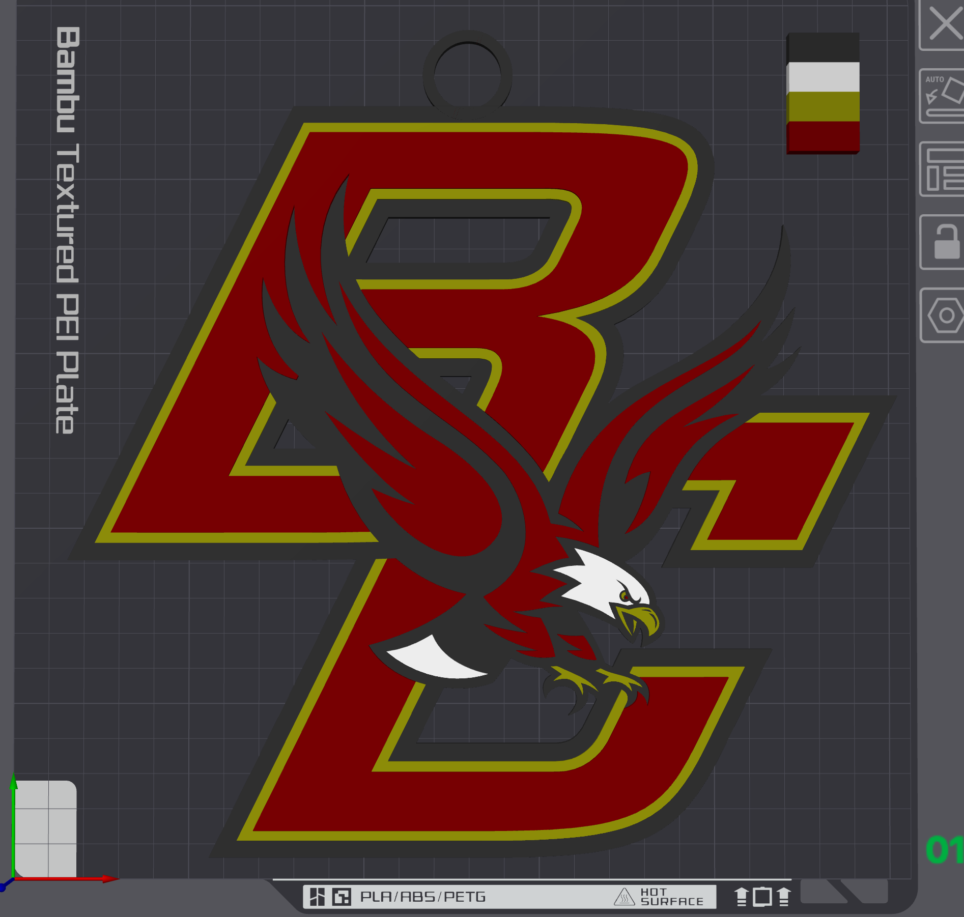 Boston College Eagles Oversized Necklace Logo