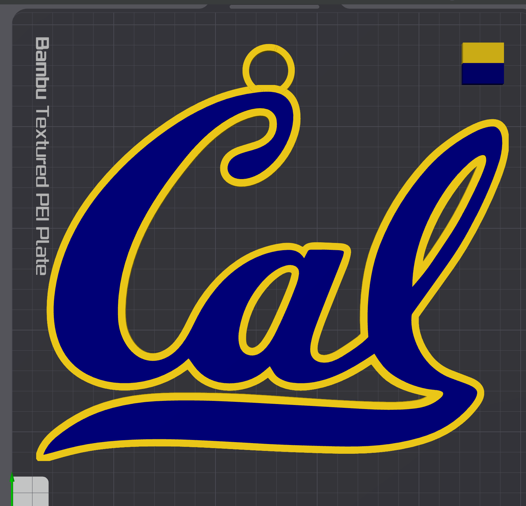 Cal Bears Oversized Necklace Logo