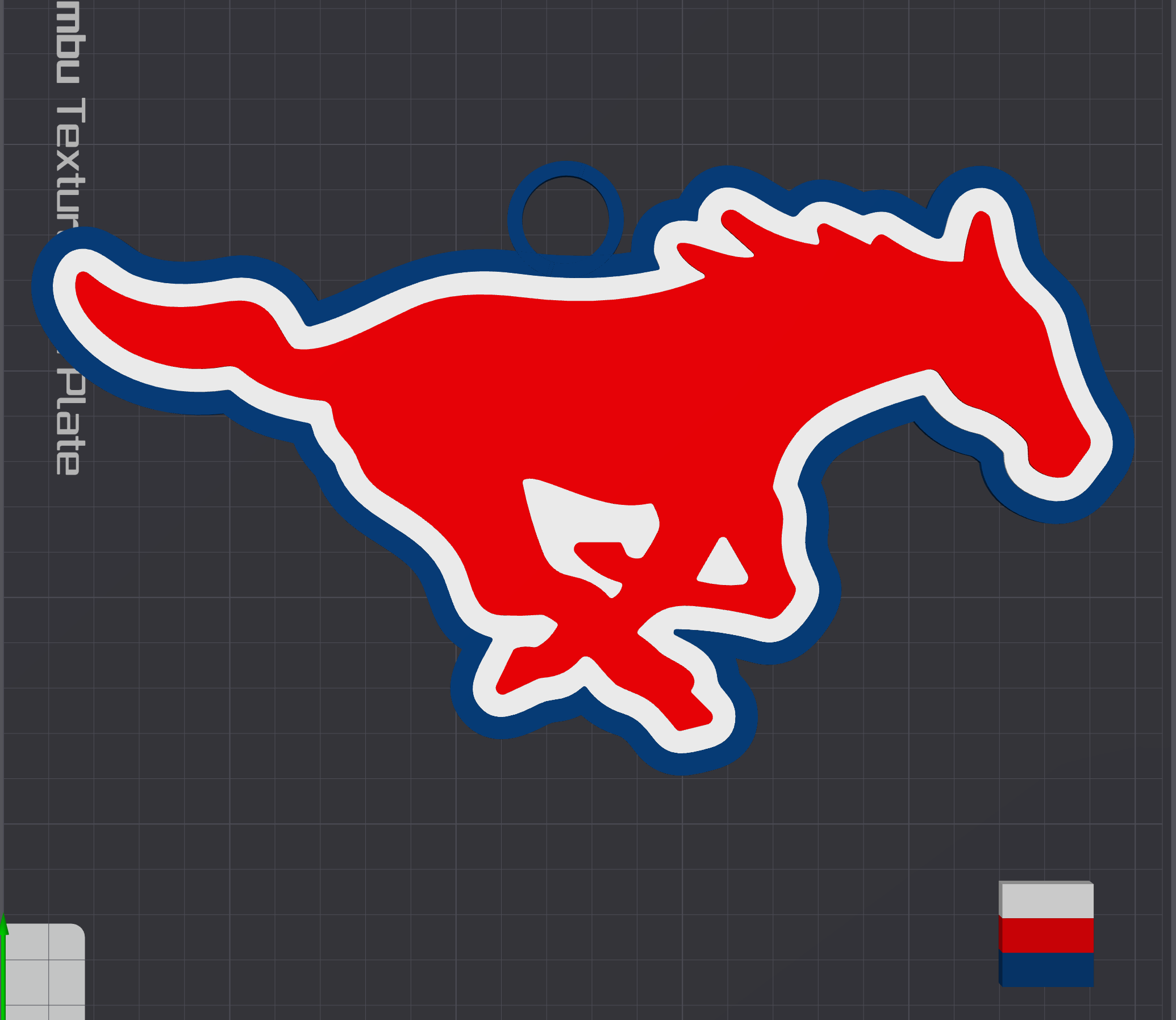 SMU Mustangs Oversized Necklace Logo