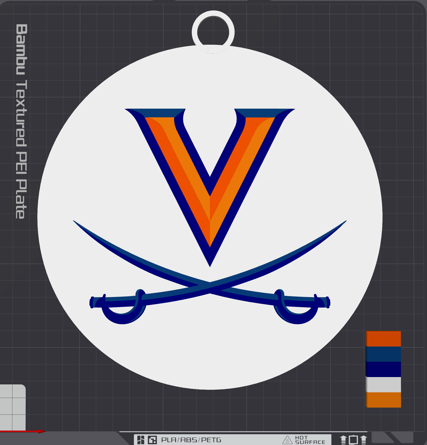 Virginia Cavaliers Oversized Necklace Logo