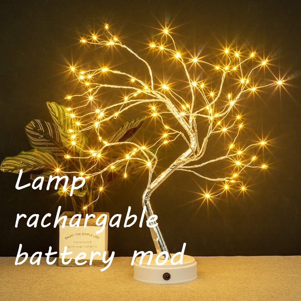 Tree lamp rechargable battery mod