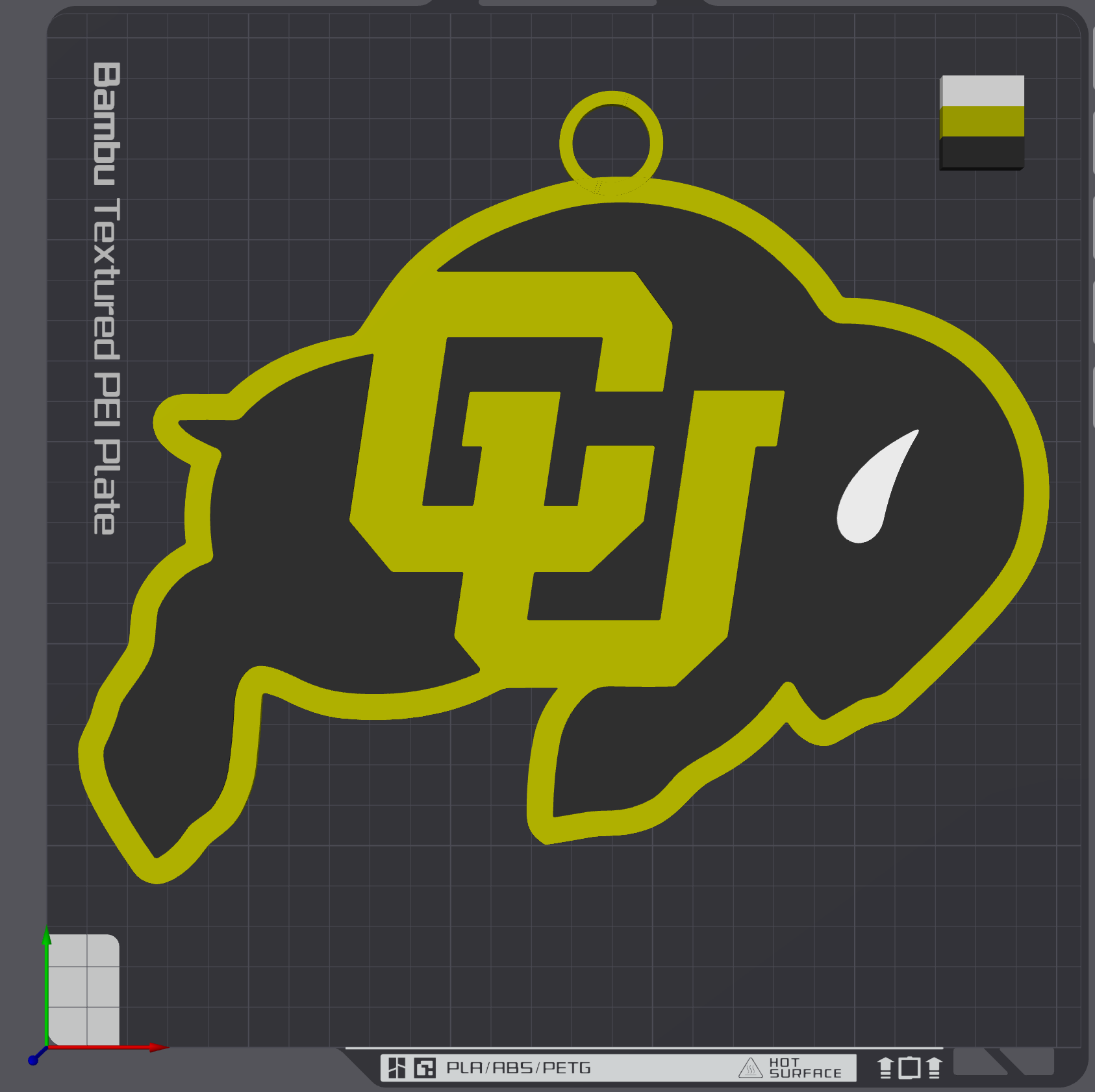 Colorado Buffaloes Oversized Necklace Logo