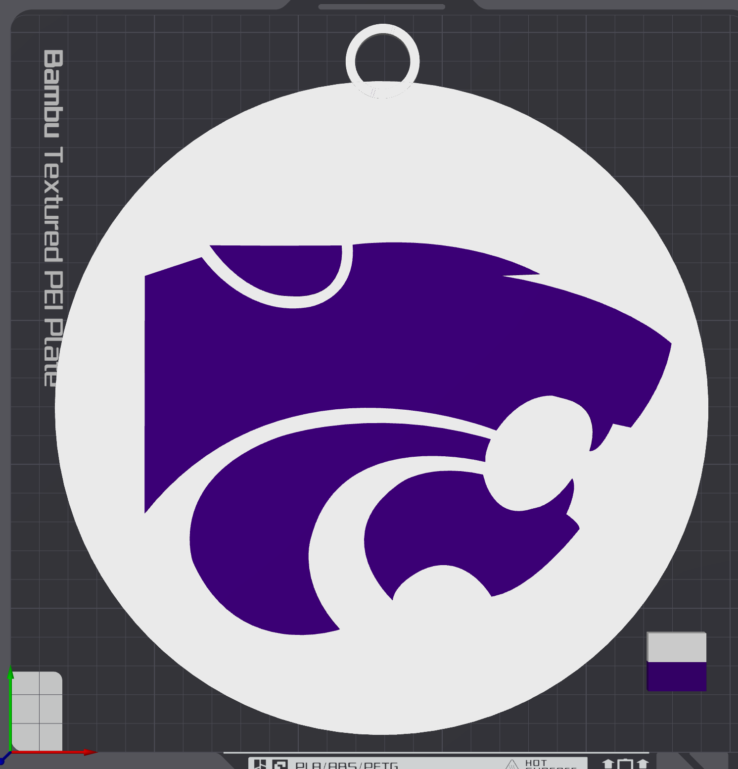 Kansas State Wildcats Oversized Necklace Logo