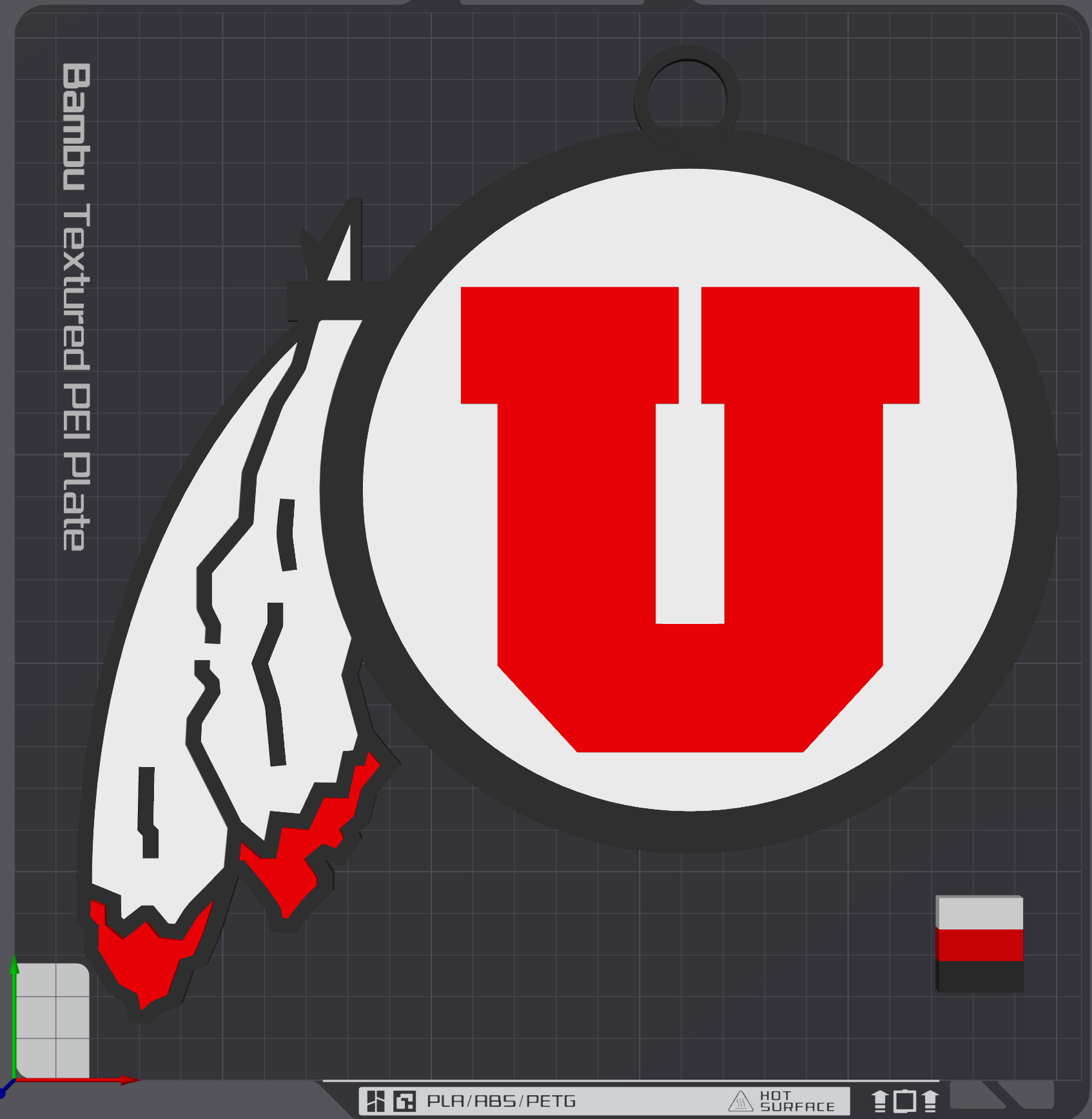 Utah Utes Oversized Necklace Logo