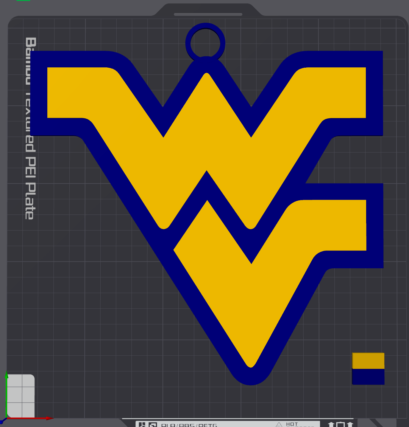 West Virginia Mountaineers Oversized Necklace Logo