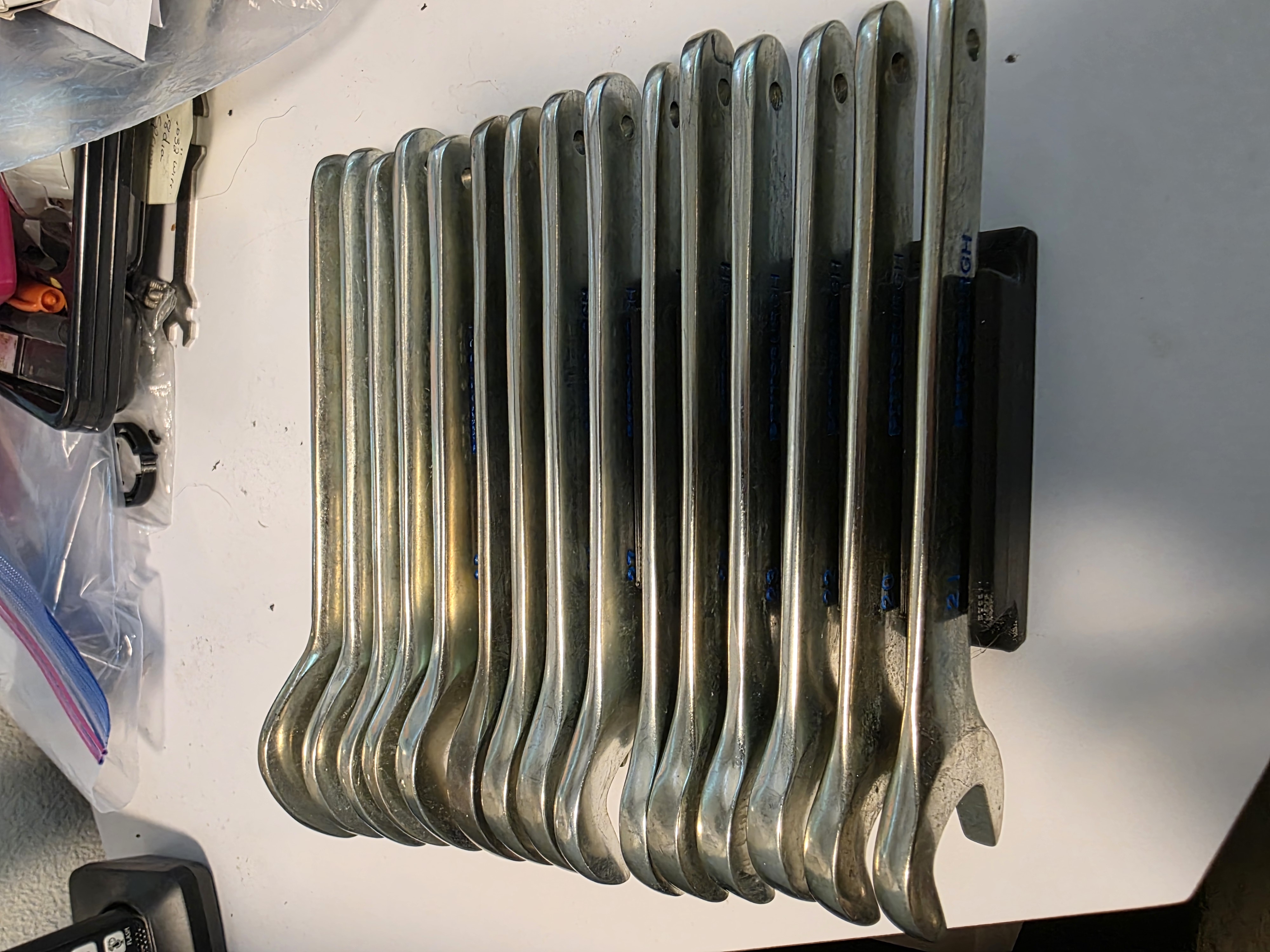 Service wrench organizer