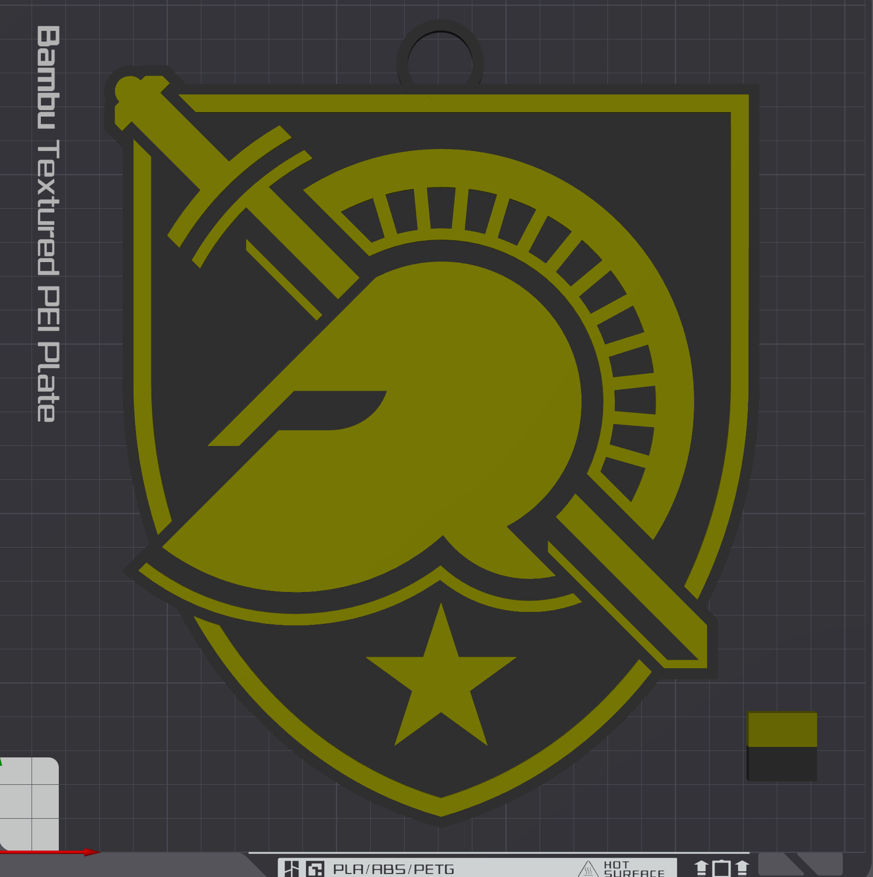Army Black Knights Oversized Necklace Logo