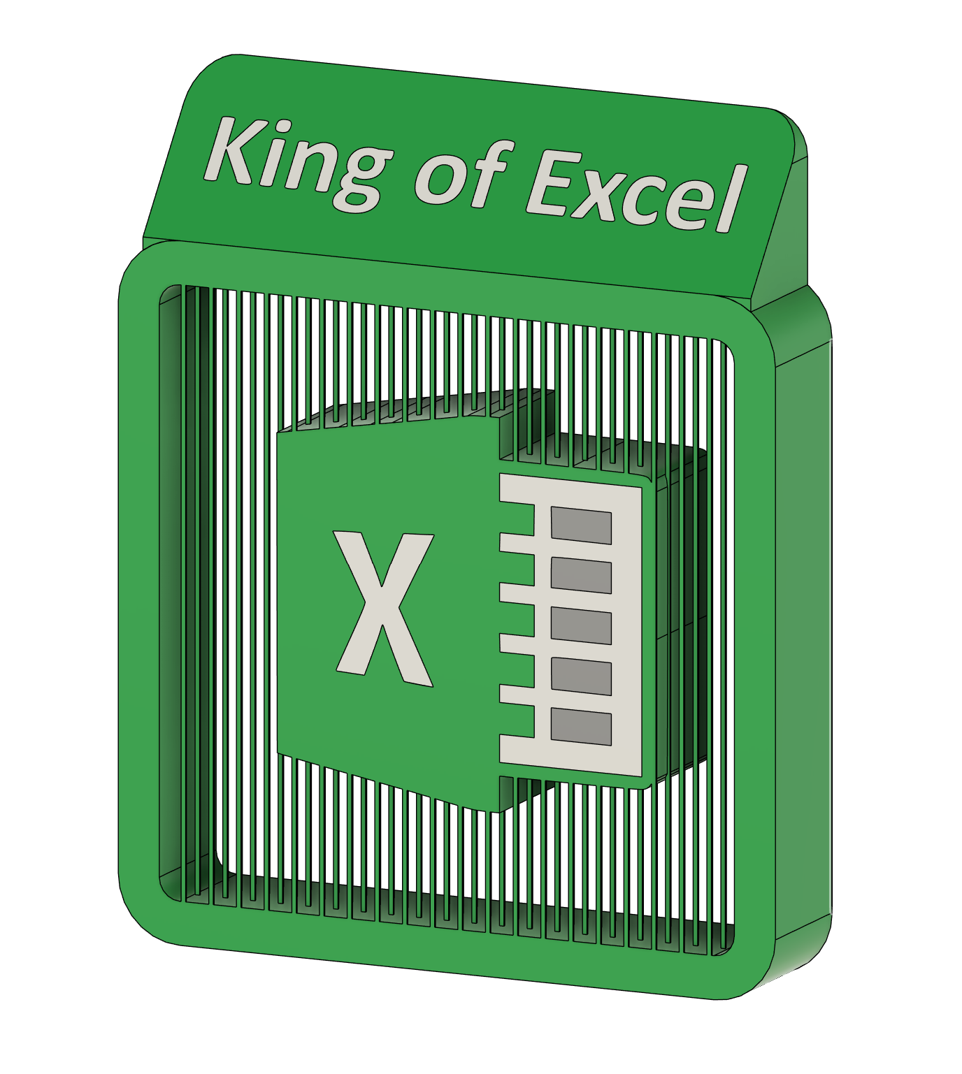 Suspended Excel trophy