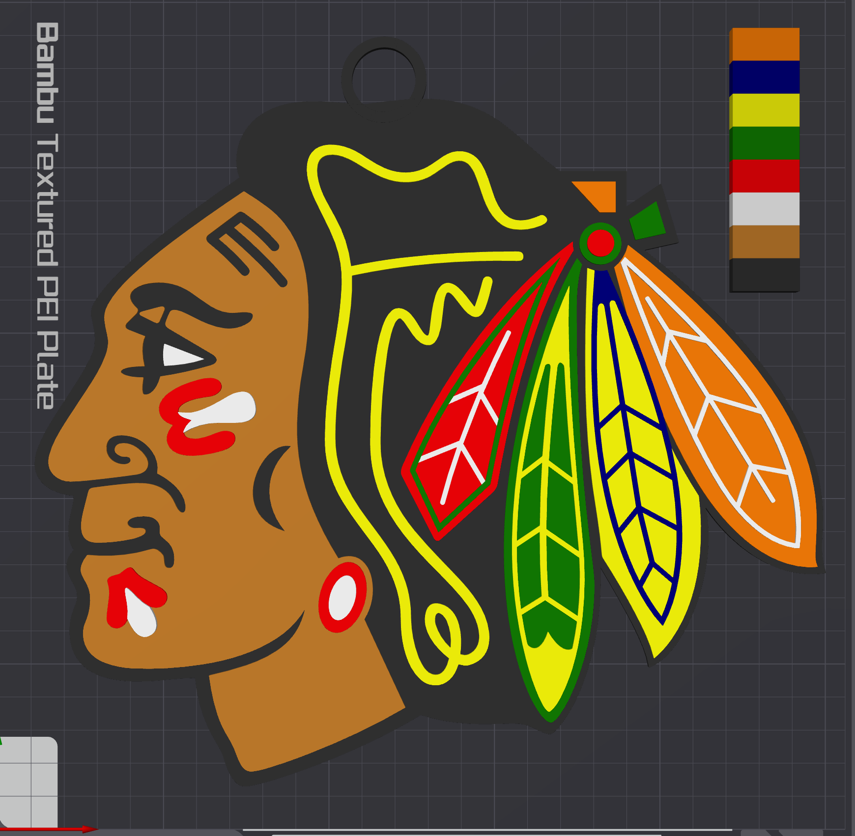 Chicago Blackhawks Oversized Necklace Logo