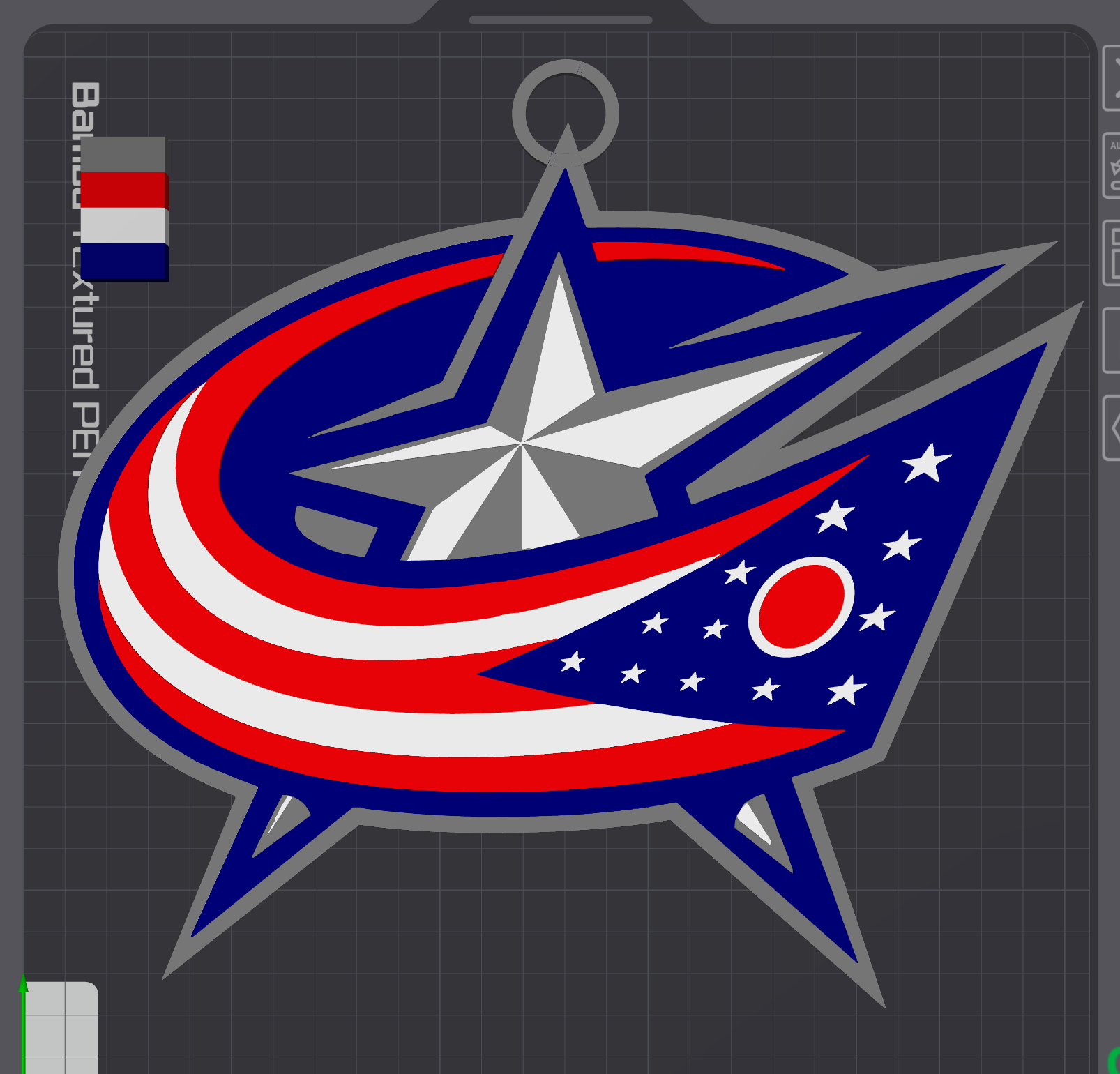 Columbus Blue Jackets Oversized Necklace Logo