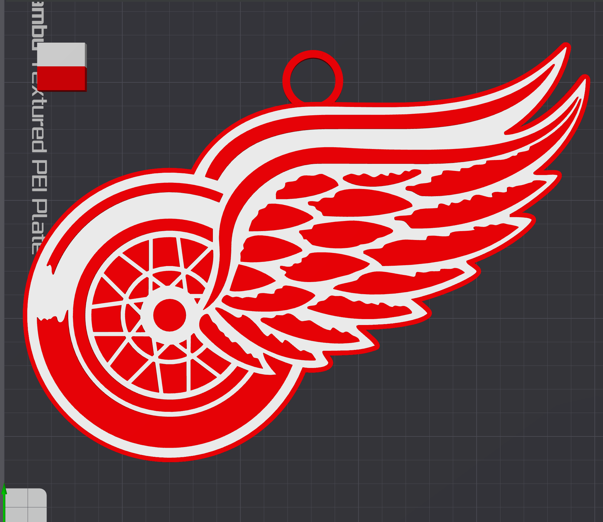 Detroit Red Wings Oversized Necklace Logo