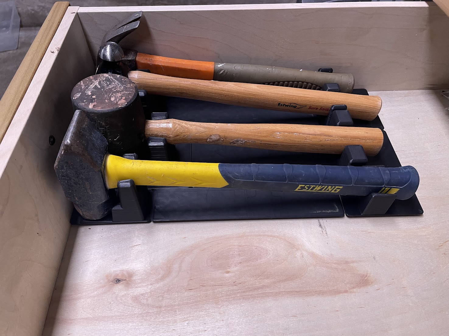 Gridfinity Refined Hammer Holding set (misc hammers), modular — miniatura 2