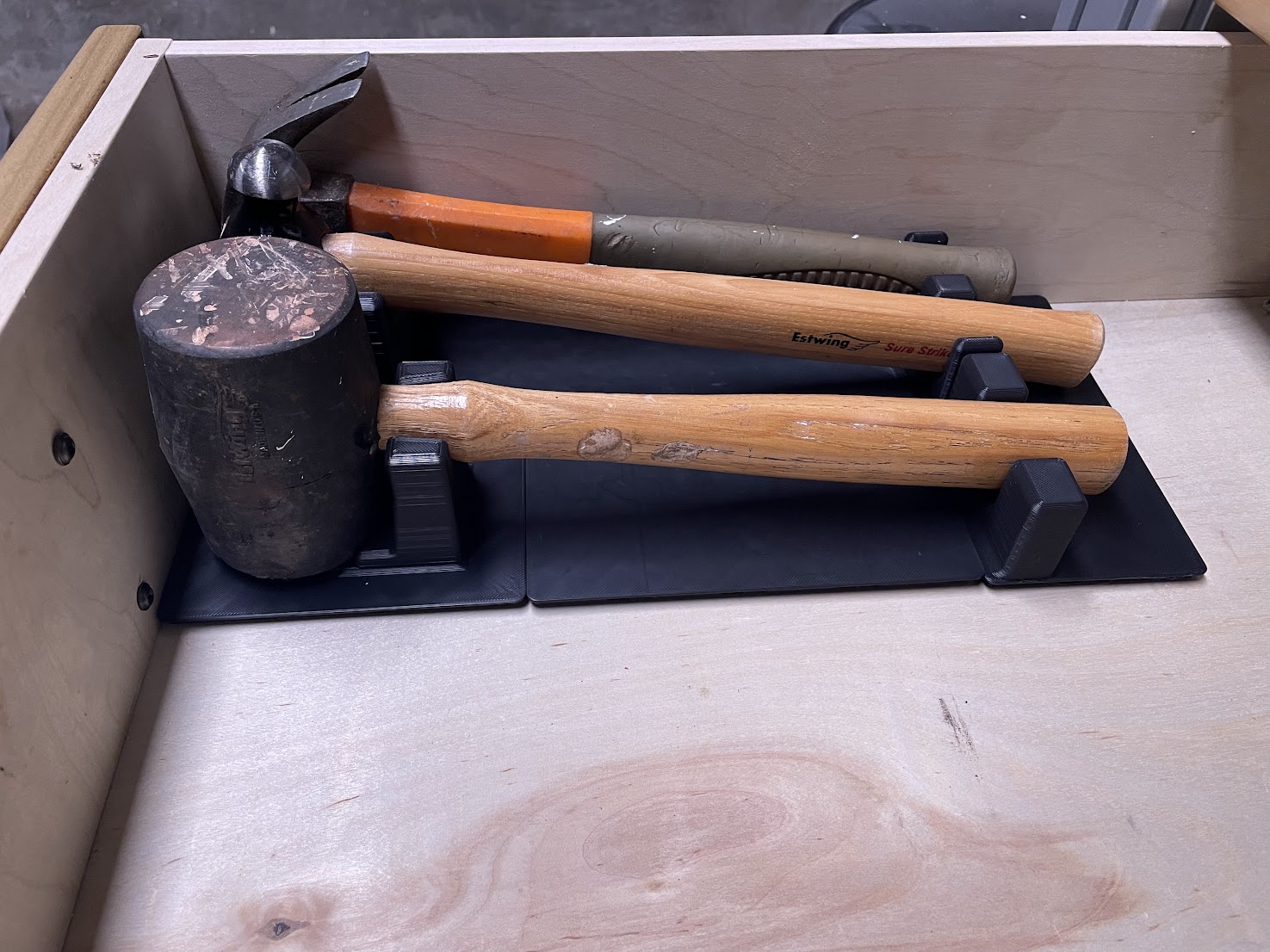 Gridfinity Refined Hammer Holding set (misc hammers), modular — miniatura 3
