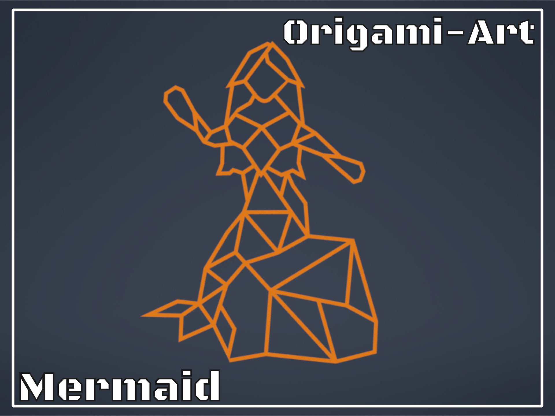 Origami art modell: Mermaid