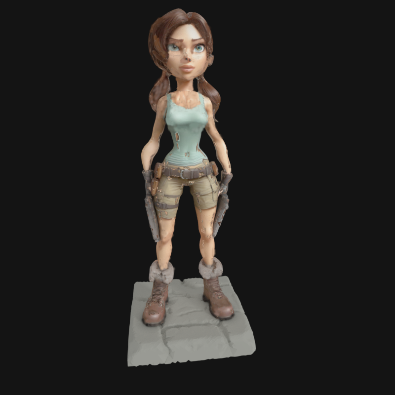 DnD Style lara Croft Suportless FDM printing