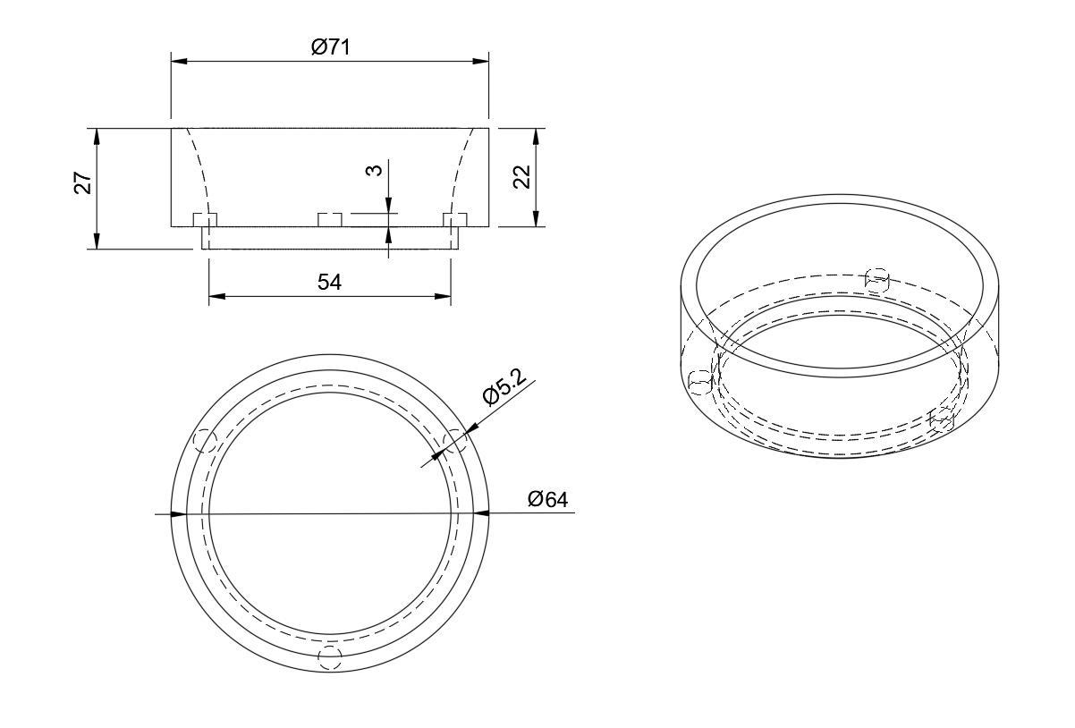 Espresso dosing ring 58mm