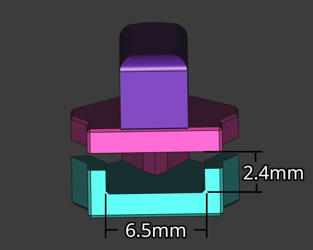 Miniatura 4 do modelo 3D Zipper slider replacement (reverse)
