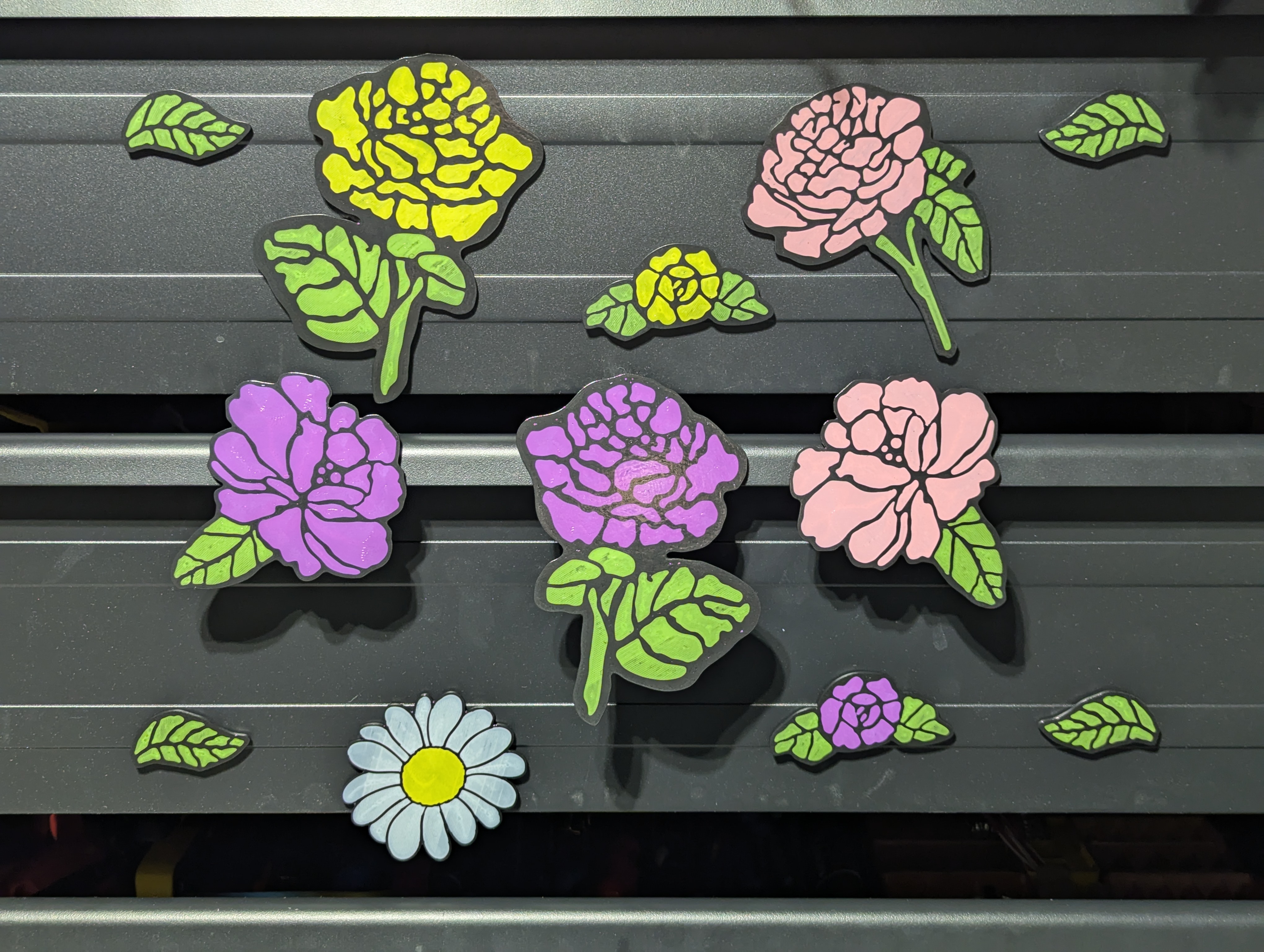 Multicolour Flower Magnets