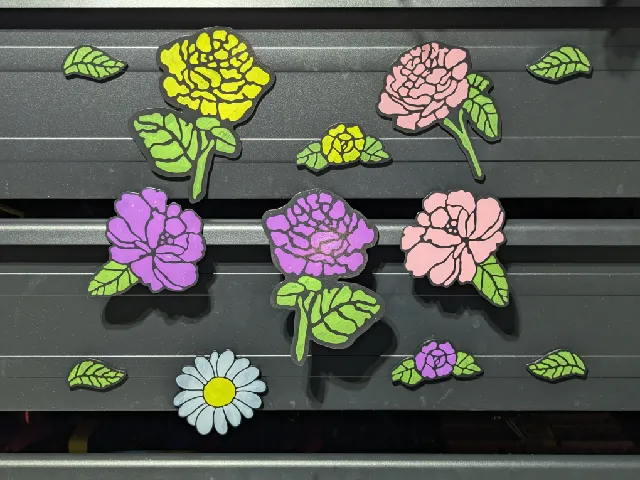 Multicolour Flower Magnets