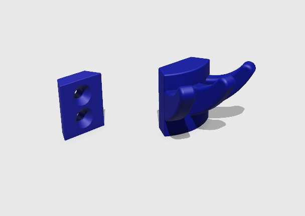 Invisible three headed wall hook