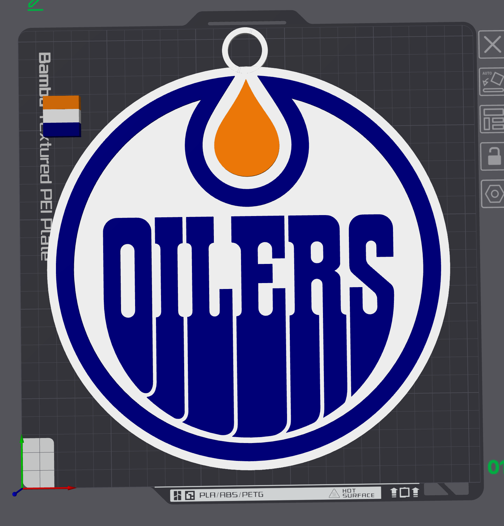 Edmonton Oilers Oversized Necklace Logo