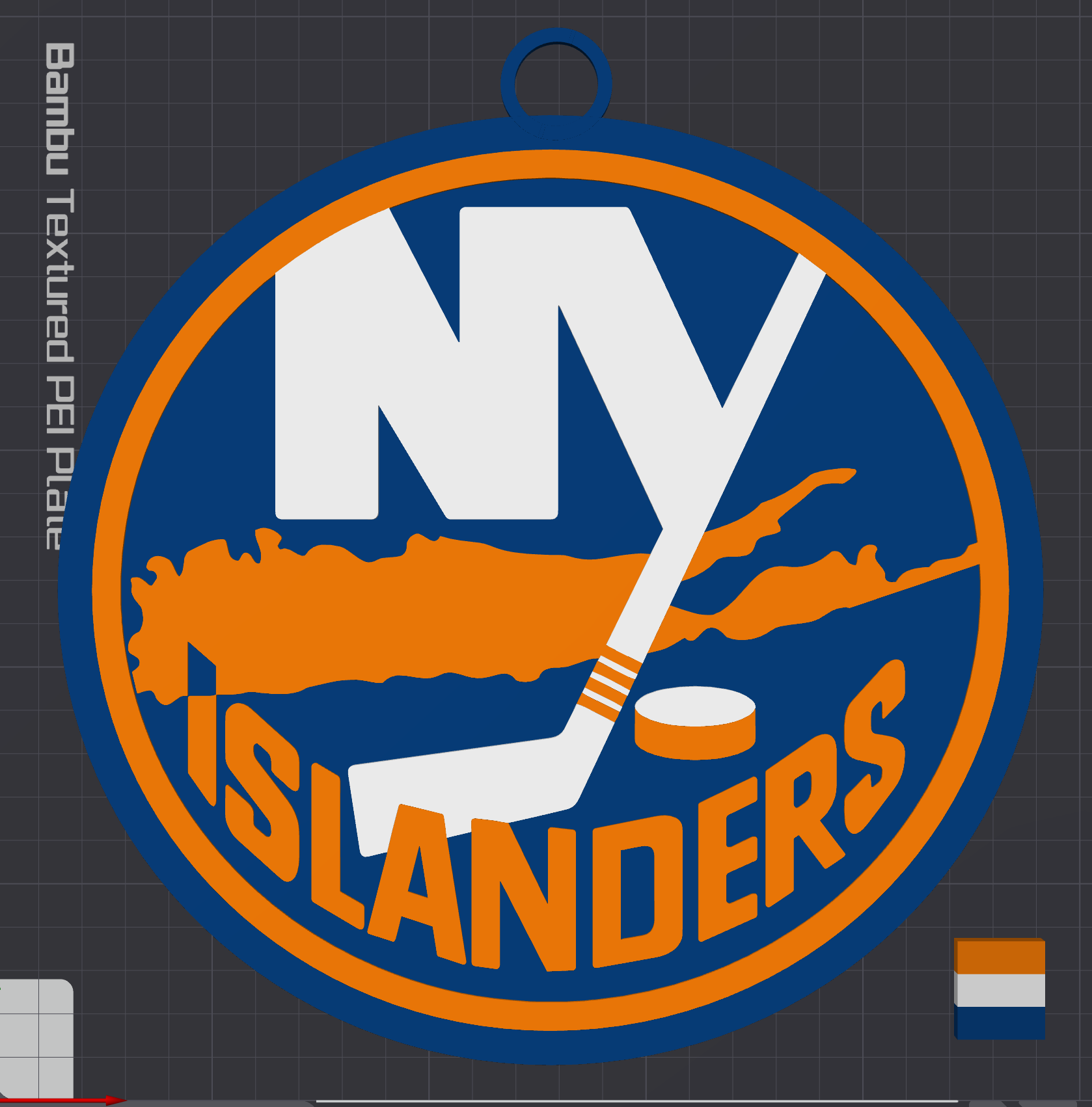 New York Islanders Oversized Necklace Logo