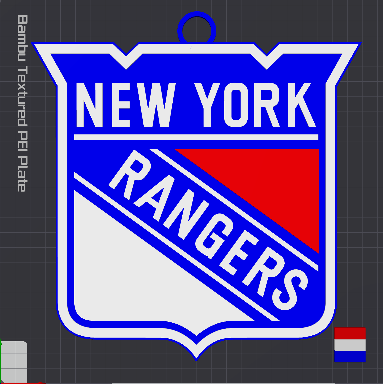 New York Rangers Oversized Necklace Logo