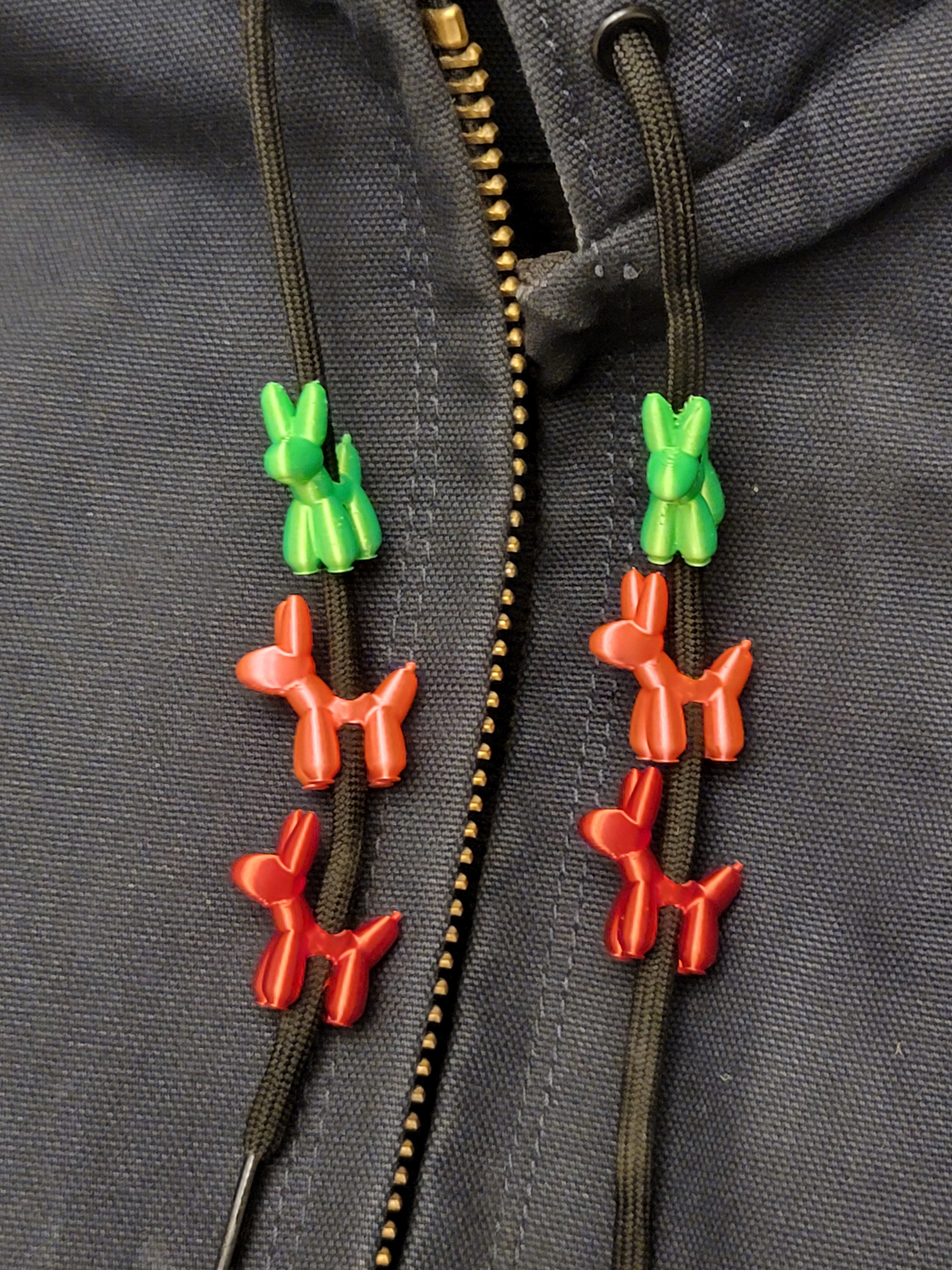 Balloon Dog Drawstring Bead - Hoodie/Jacket Charm — thumbnail 2