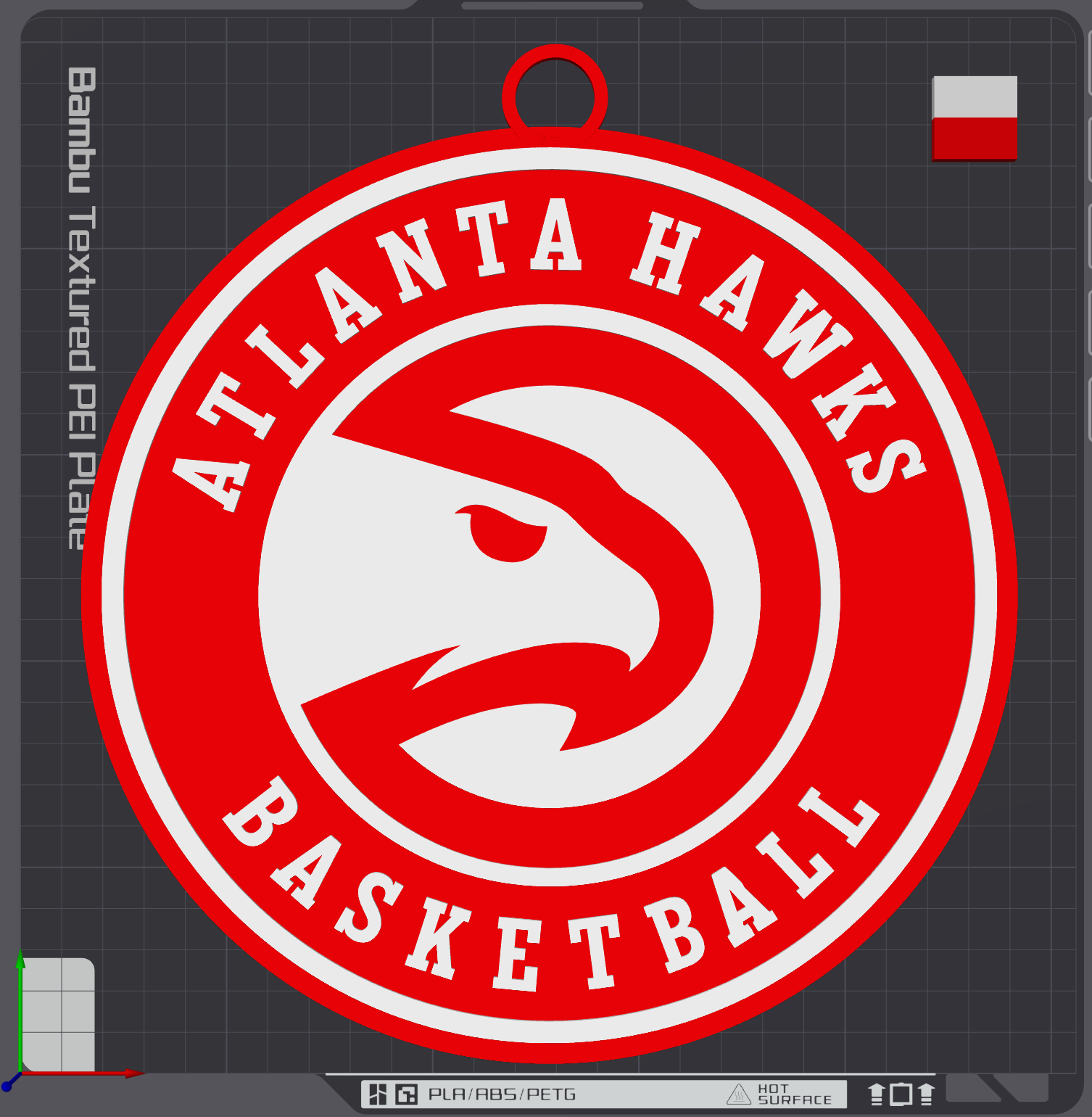 Atlanta Hawks Oversized Necklace Logo