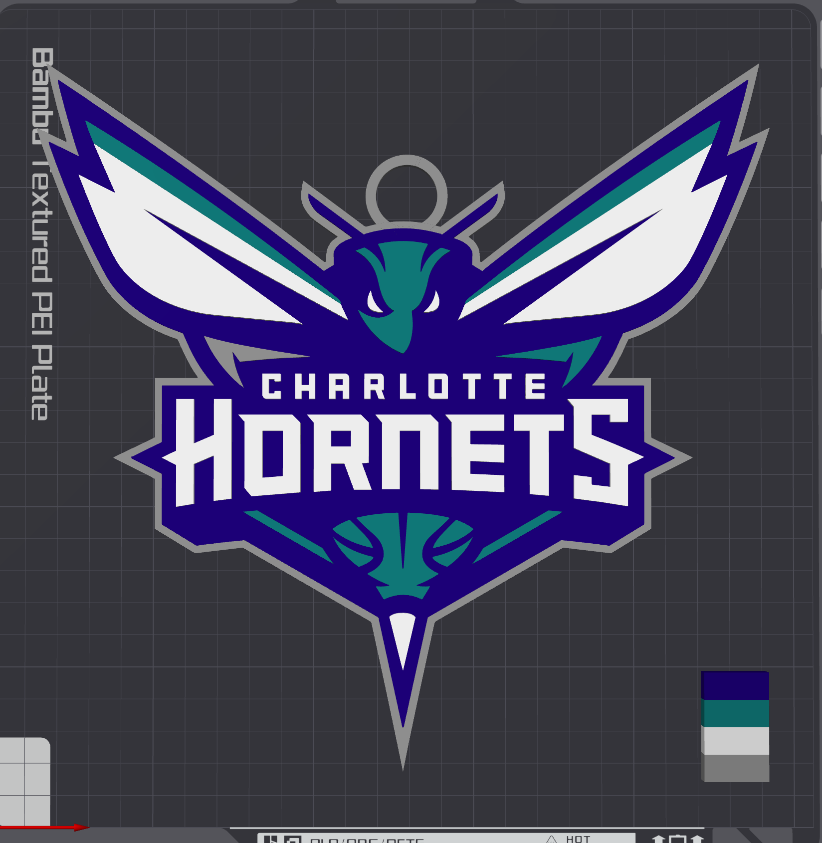 Charlotte Hornets Oversized Necklace Logo