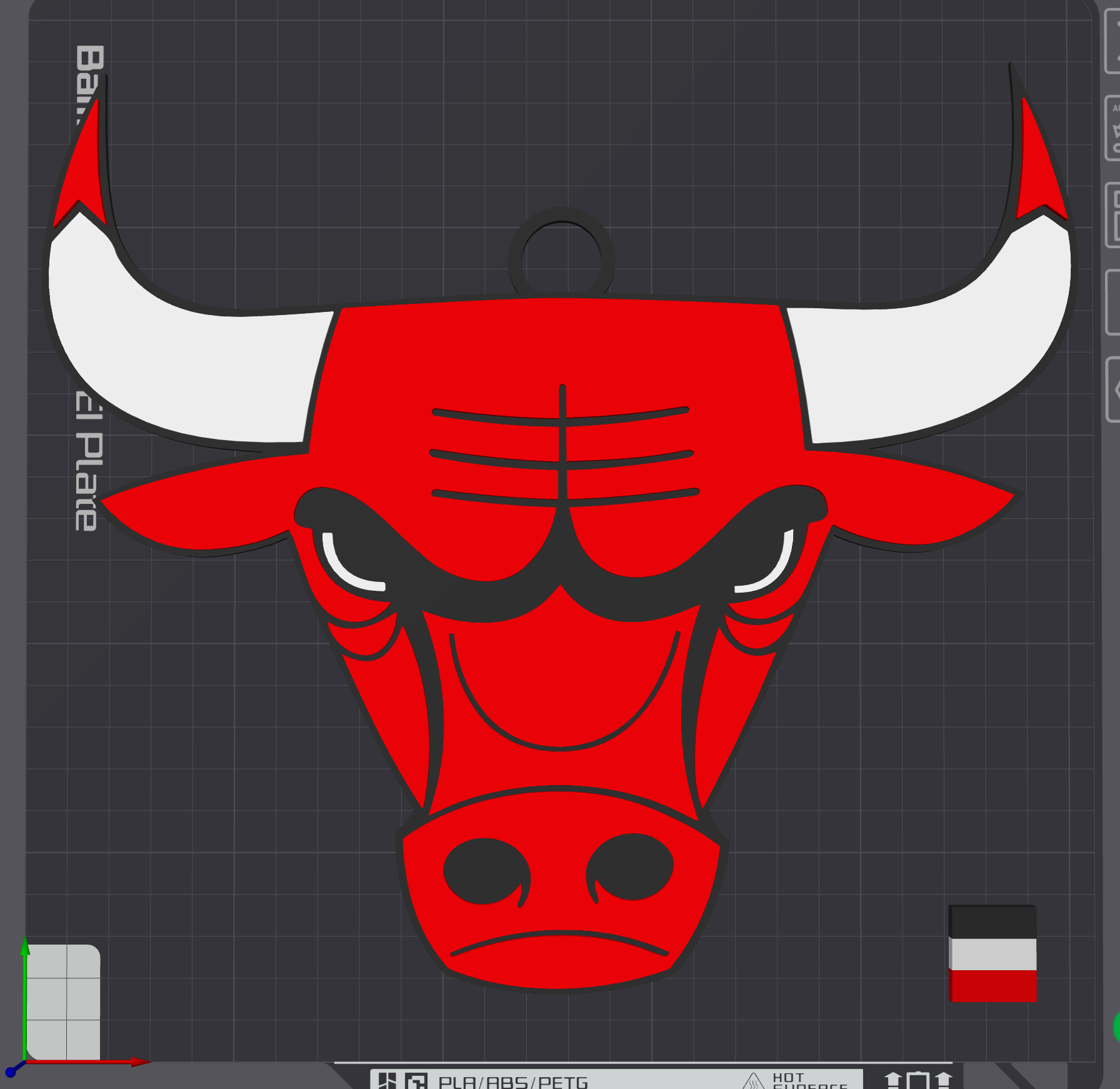 Chicago Bulls Oversized Necklace Logo