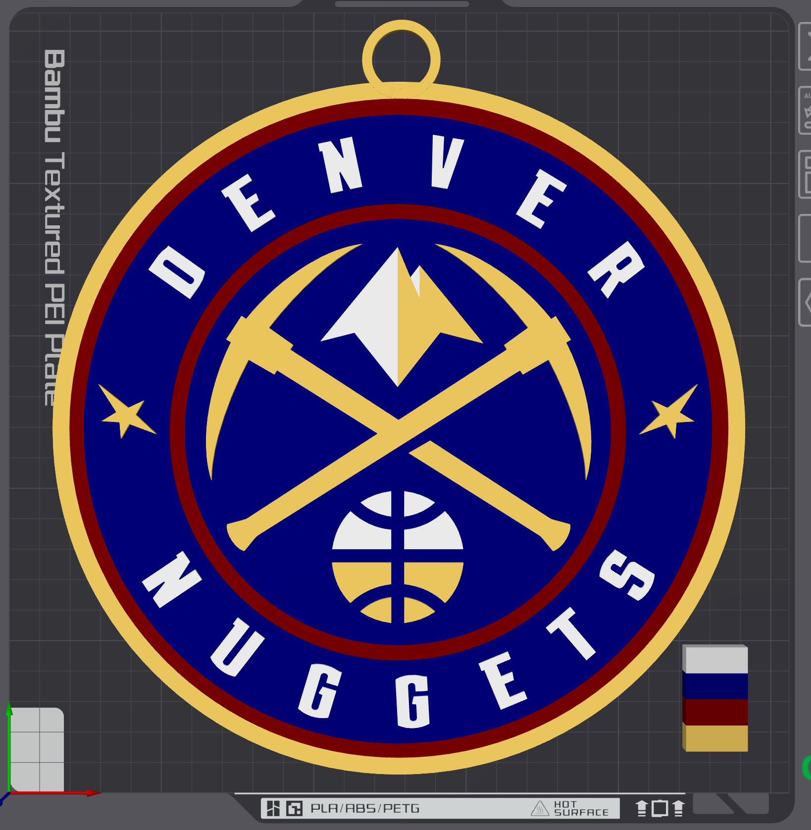 Denver Nuggets Oversized Necklace Logo