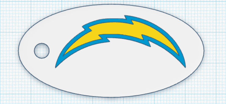 Chargers Keychain