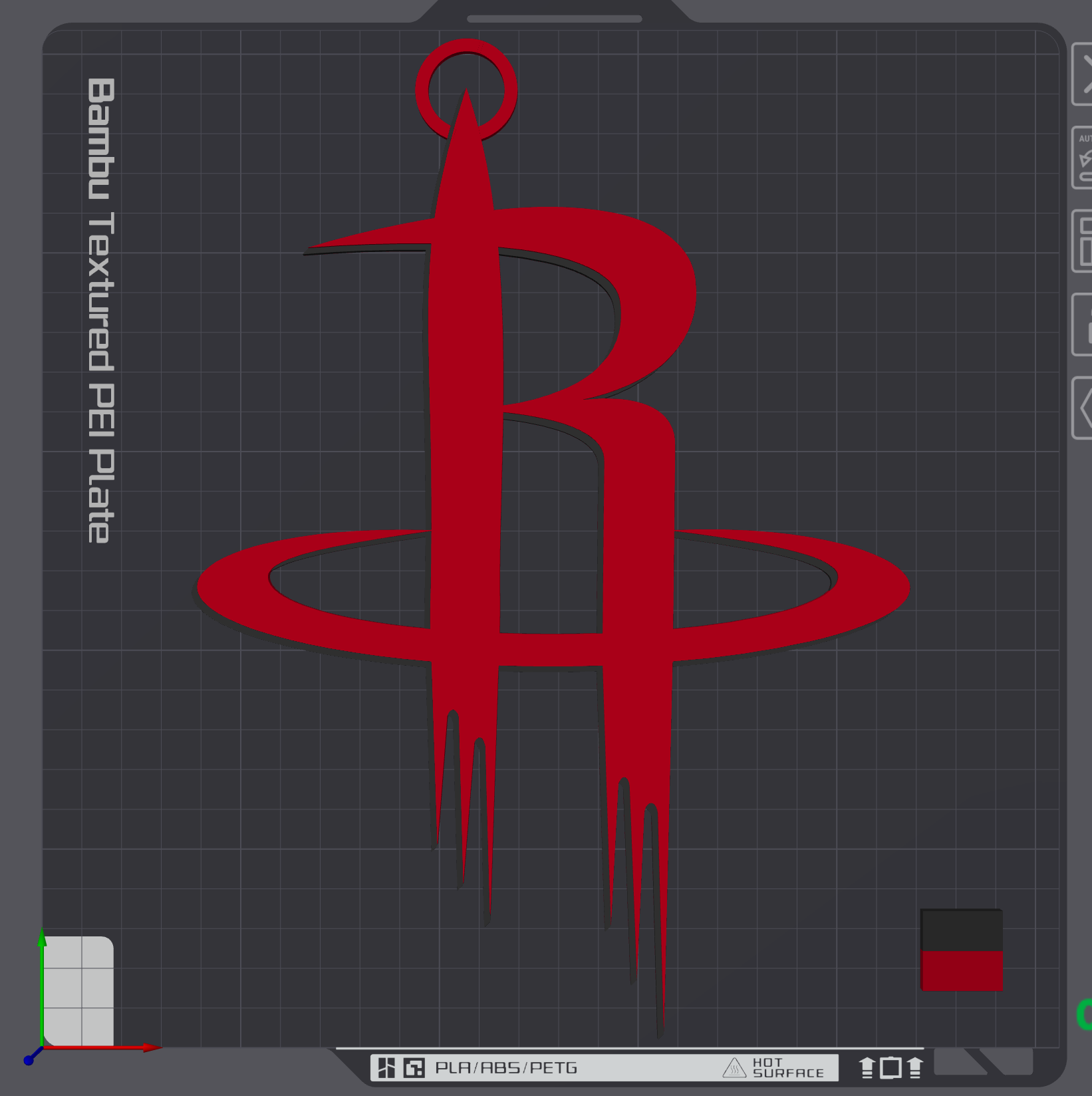 Houston Rockets Oversized Necklace Logo