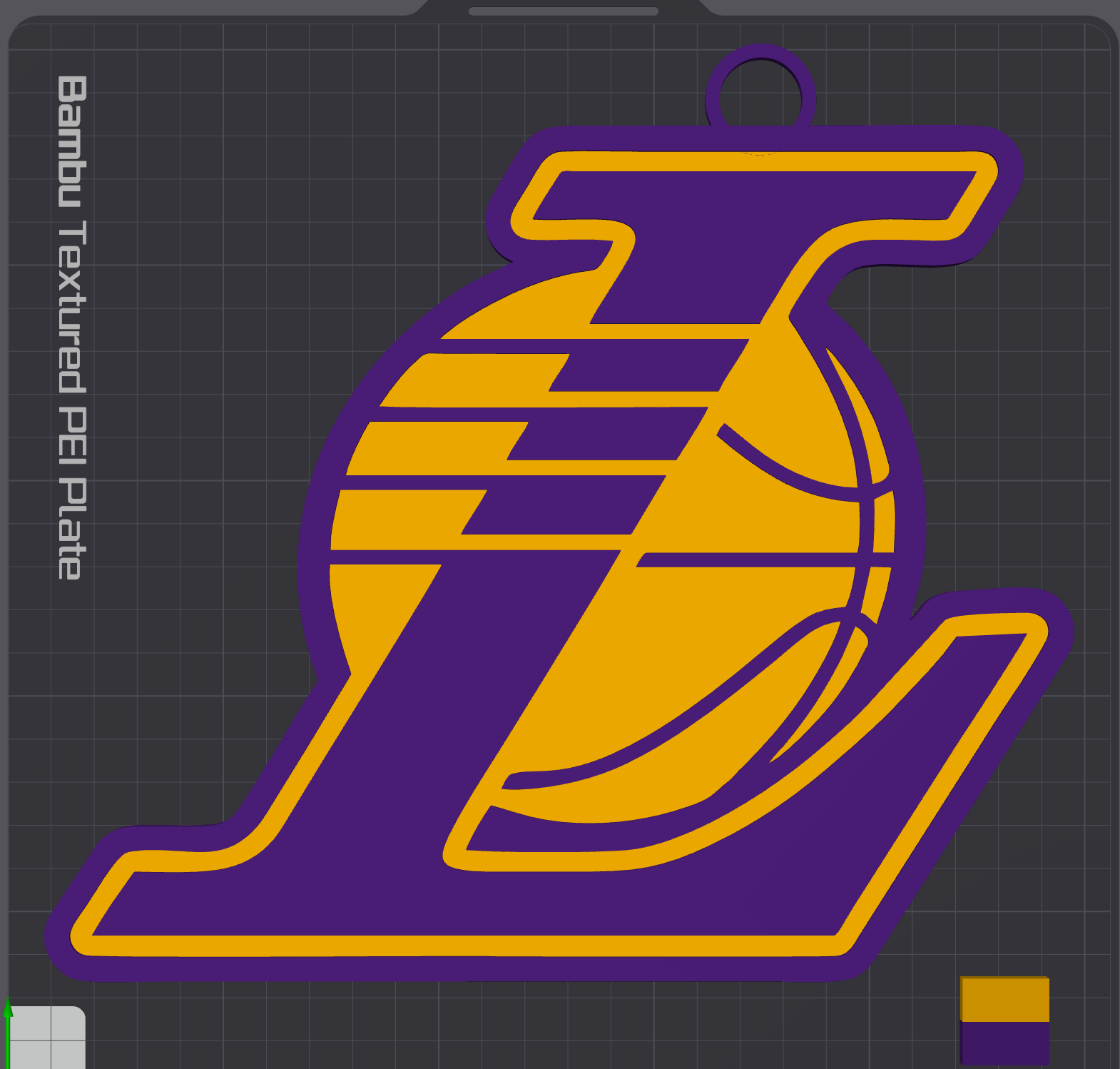 Los Angeles Lakers Alternate Oversized Necklace Logo