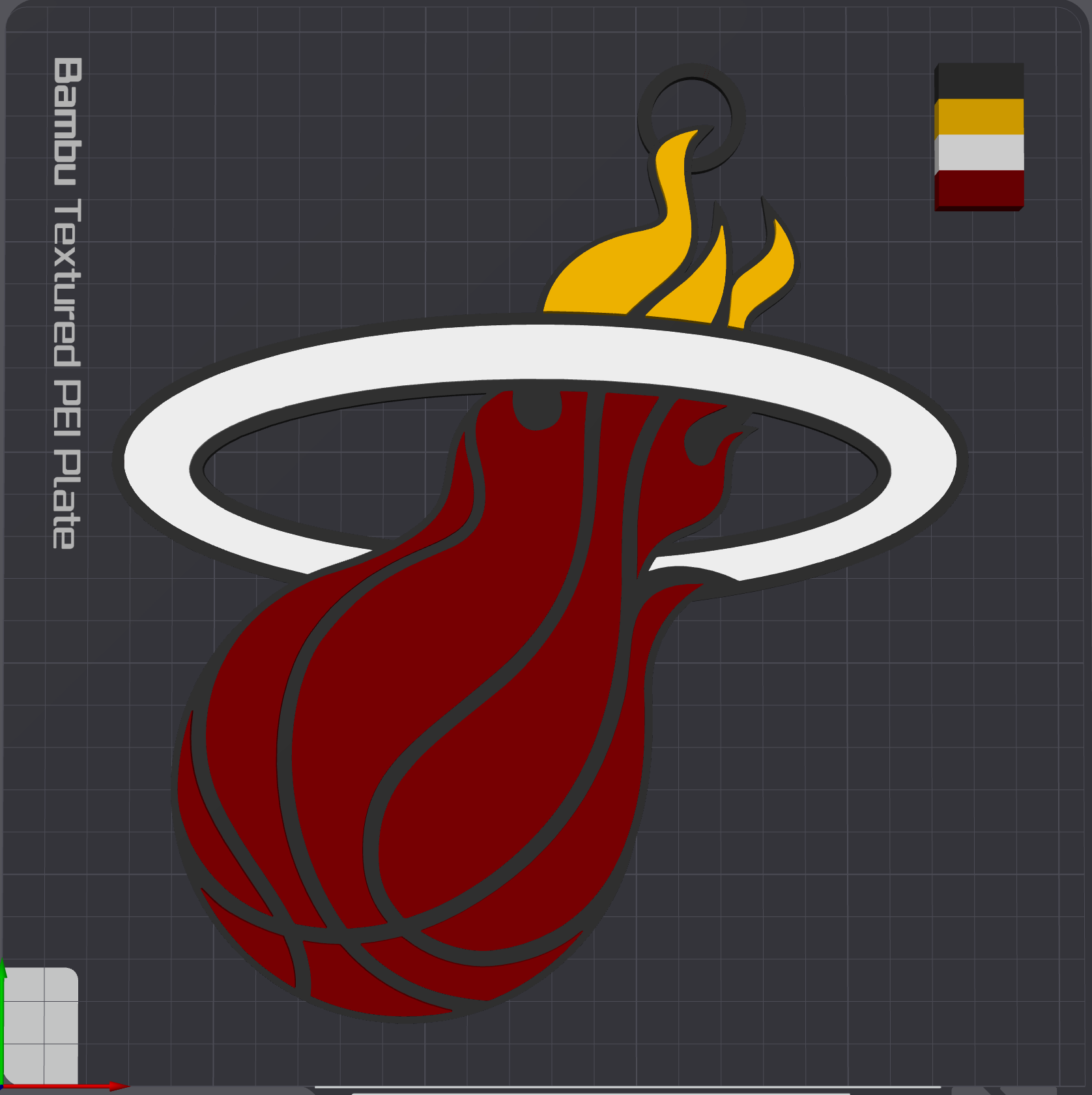 Miami Heat Oversized Necklace Logo