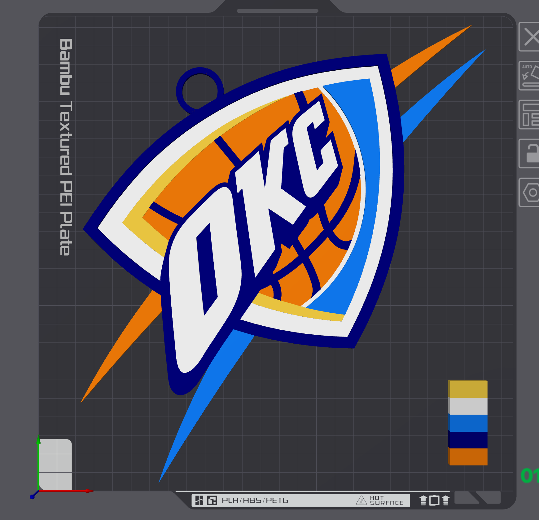 Oklahoma City Thunder Oversized Necklace Logo