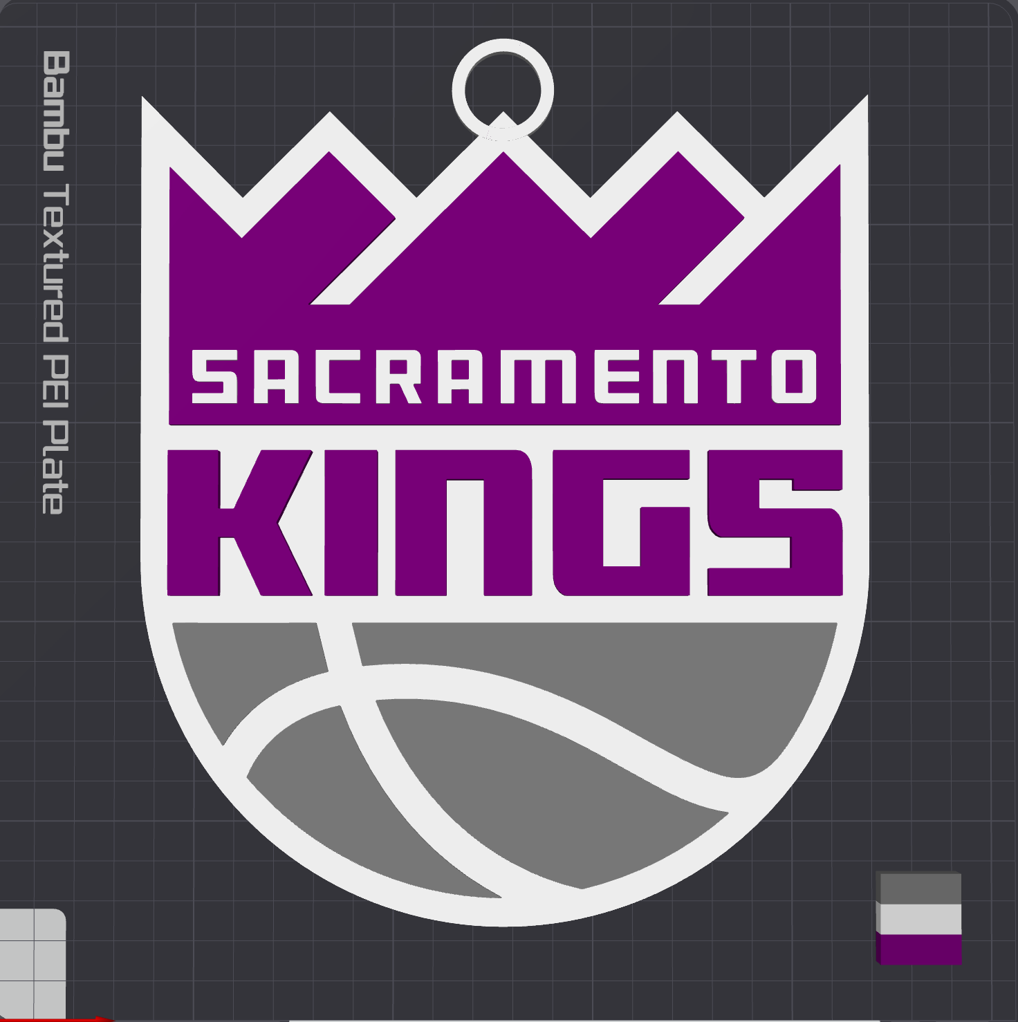 Sacramento Kings Oversized Necklace Logo