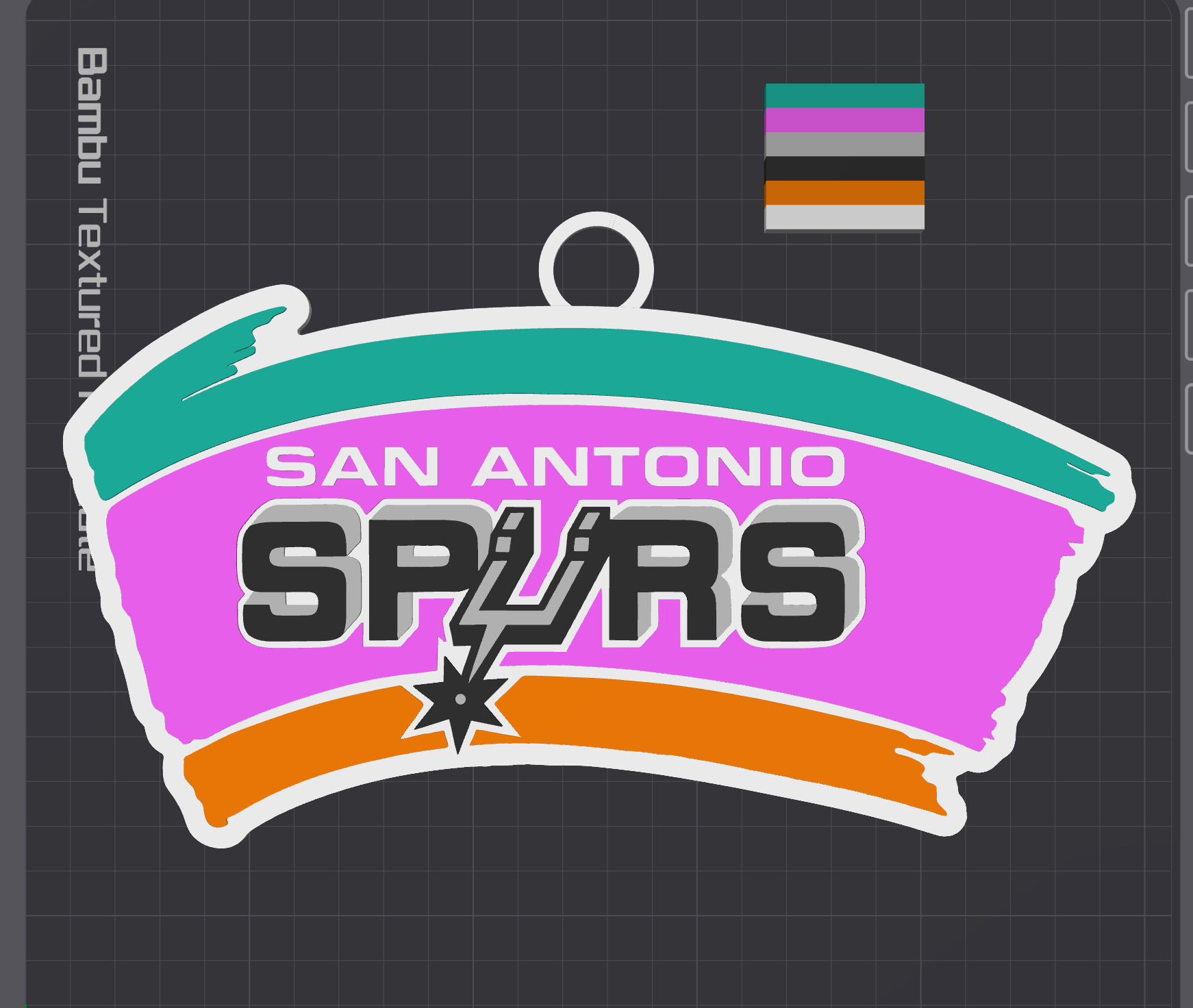San Antonio Spurs Fiesta Oversized Necklace Logo