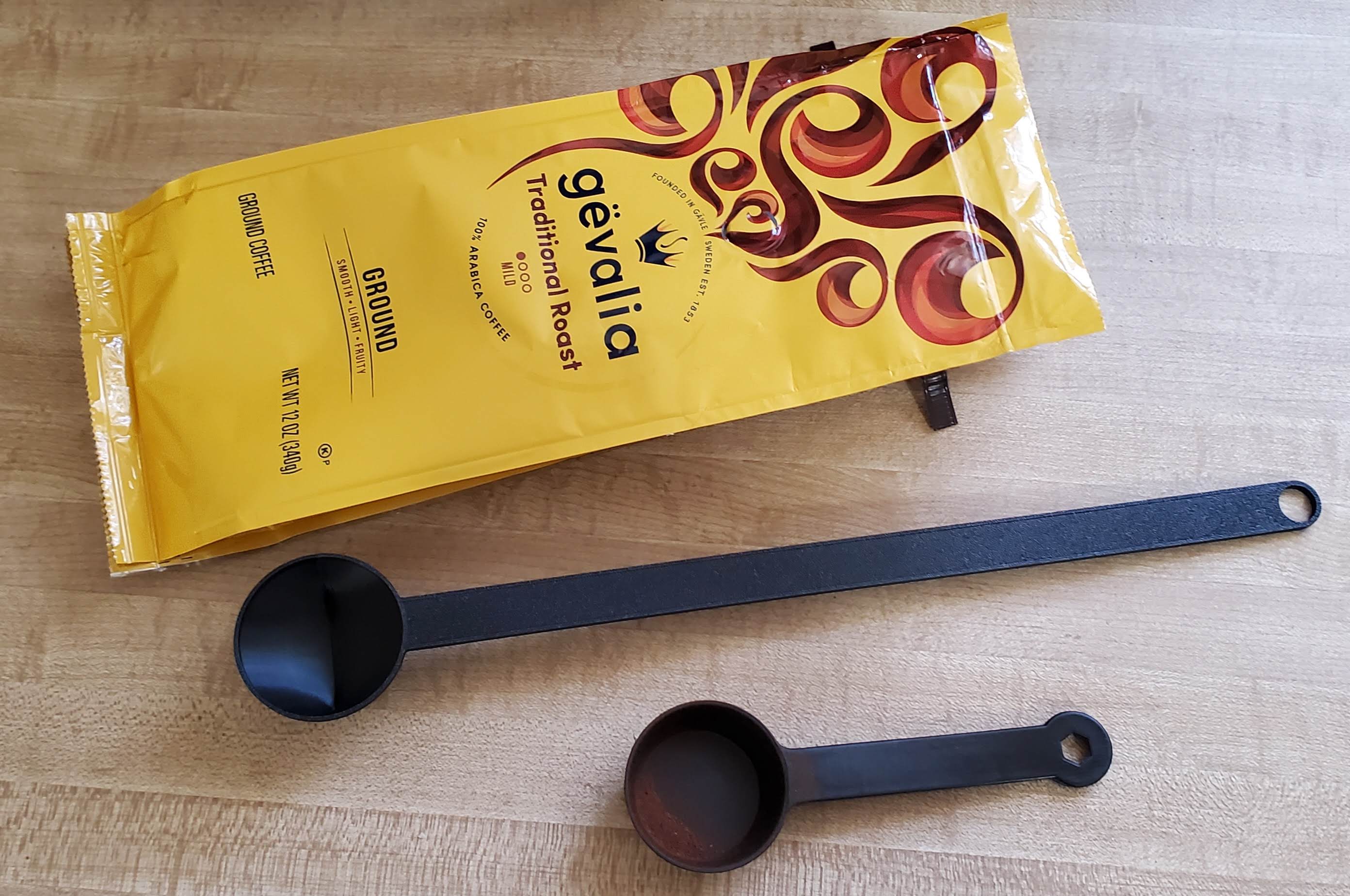 Long Coffee Grounds Scoop (measuring cup) Print-In-Place