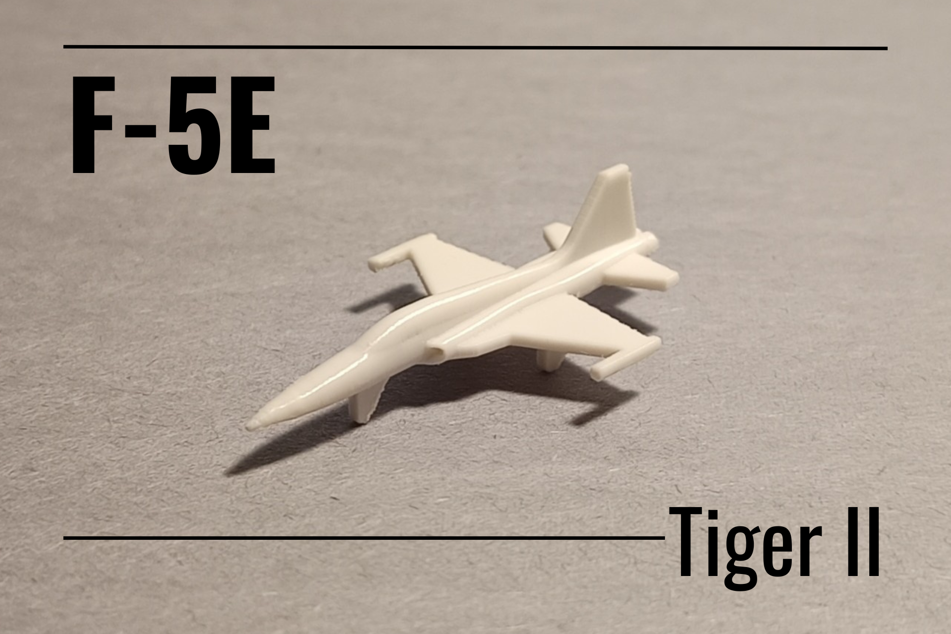 F-5E Tiger II print-in-place micro jet fighter