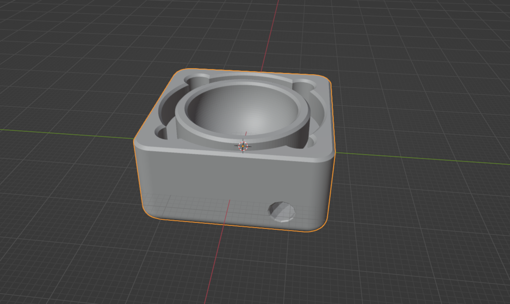 Square Bottom Base with an interior keyhole 3D model thumbnail