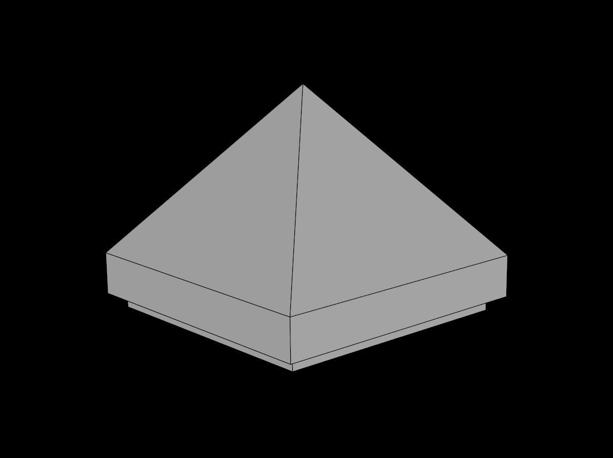 Lego Compatible (22388.dat) Slope Brick 50  1 x  1 x  0.667 Quadruple