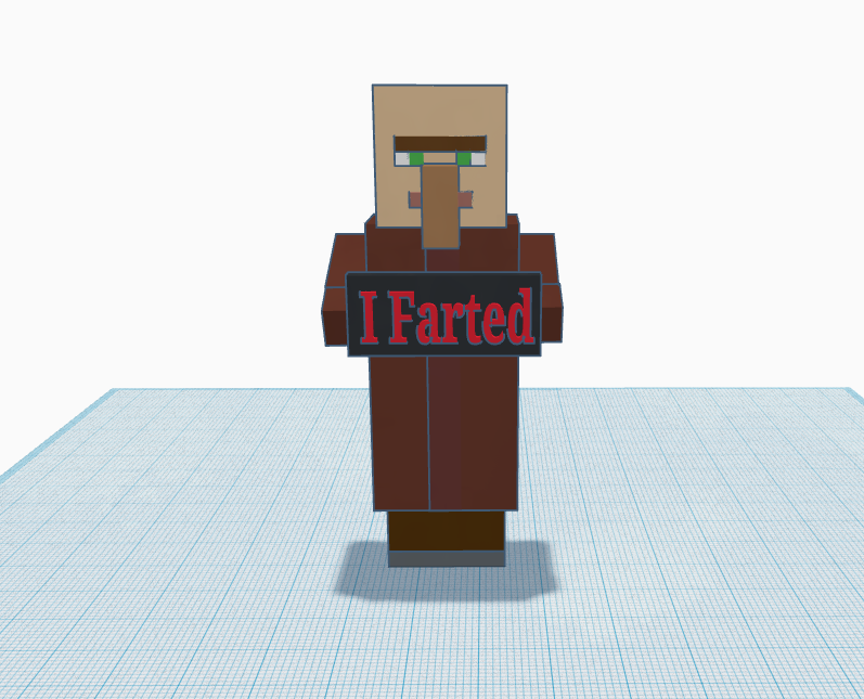 Villager With Sign