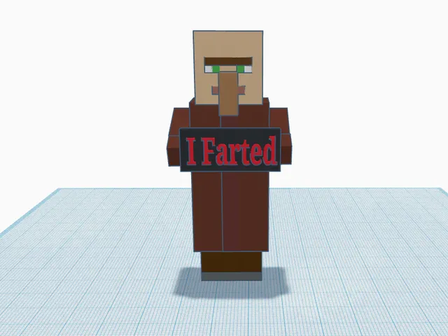 Villager With Sign
